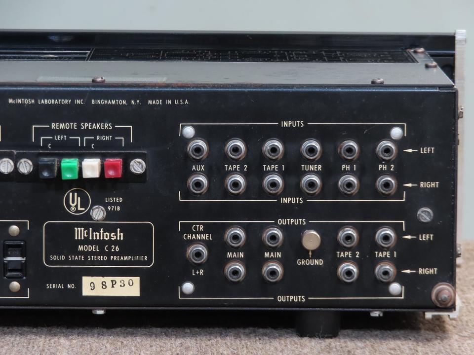 ジャンク　マッキントッシュアンプ c26  通電のみ確認済 ジャンク マッキントッシュアンプ c26 通電のみ確認済