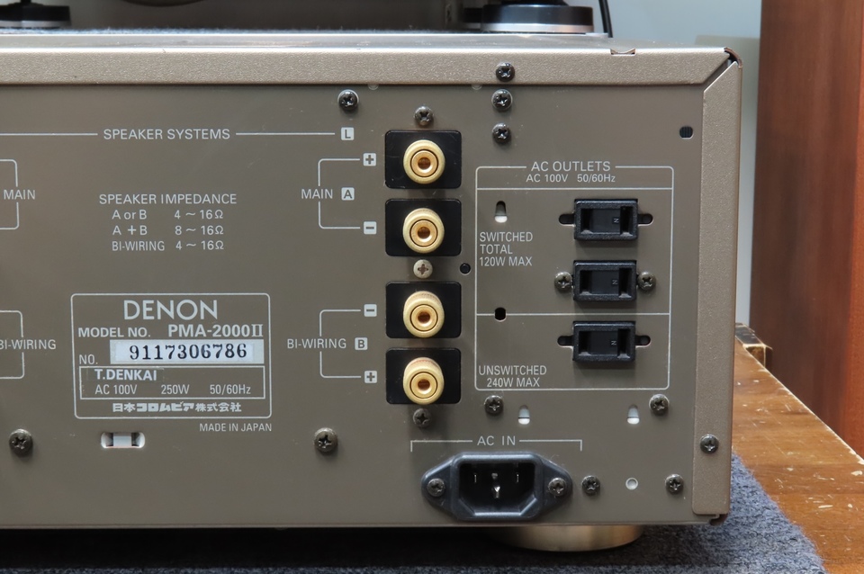 DENON デノン　アンプ　PMA 2000 Ⅱ 動作確認済み 美品】 名機 プリメインアンプ DENON PMA-2000 ⅡR 動作品