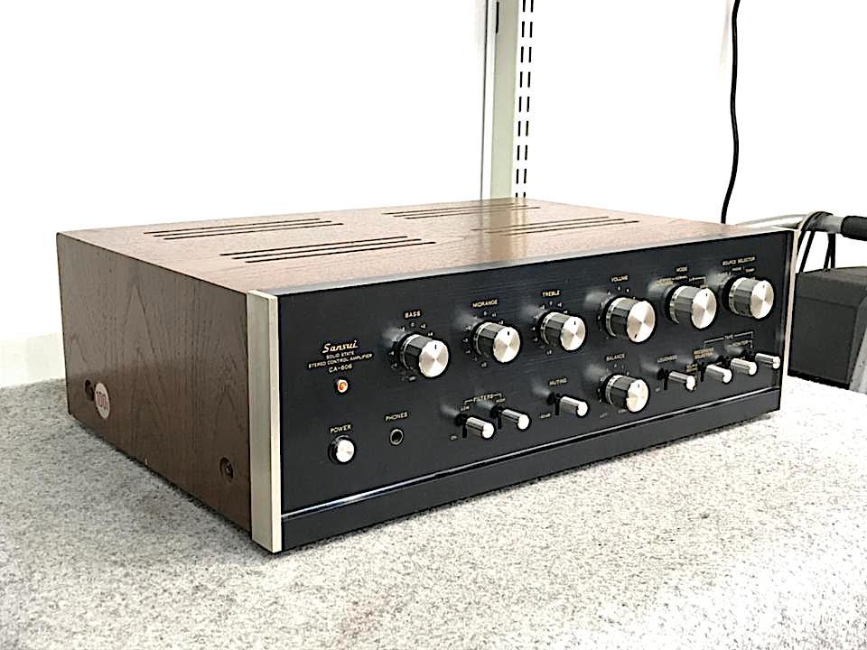 Sansui アンプ　CA-606 CD-5 BA-60 Sansui CA-606 ステレオコントロールアンプ 山水 - メルカリ