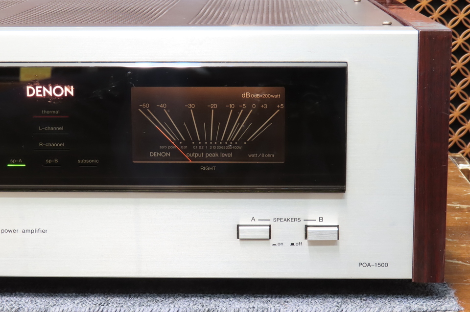 DENON POA-1500 パワーアンプ【ジャンク】 POA-1500 DENON - 中古オーディオ 高価買取・販売 ハイファイ堂