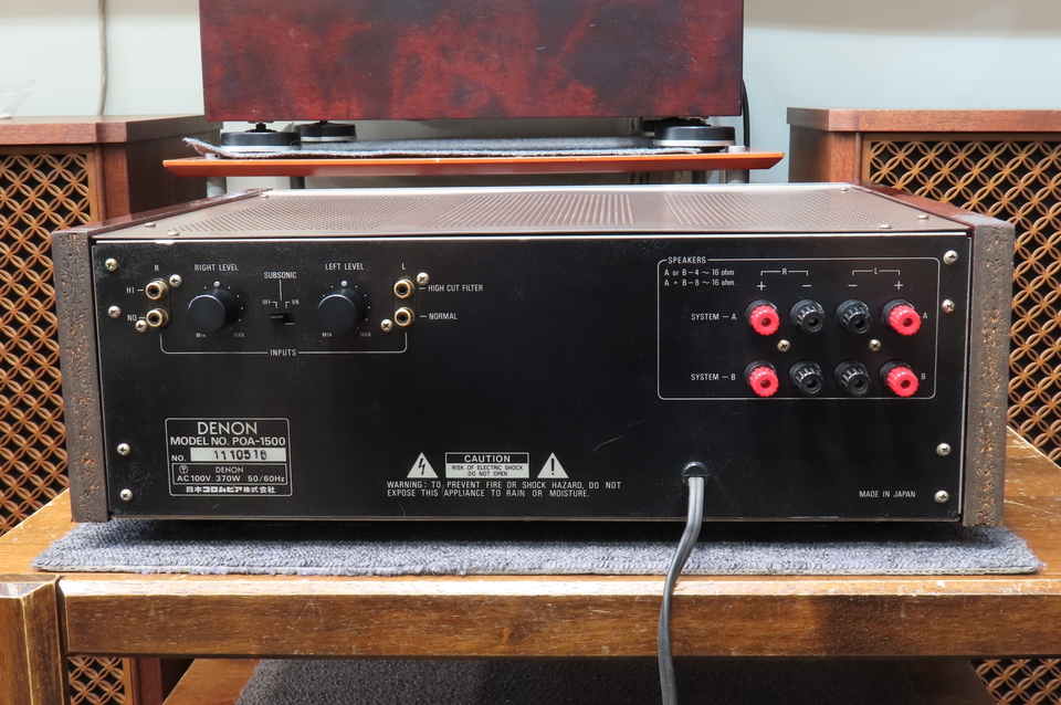 DENON POA-1500 パワーアンプ【ジャンク】 POA-1500 DENON - 中古オーディオ 高価買取・販売 ハイファイ堂