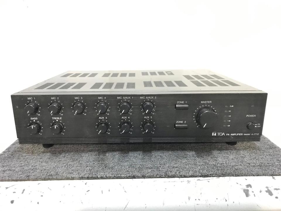 TOA PAアンプ A-1712 中古 TOA PAアンプ A-1712 中古 TOAのPAアンプ A-1712 120W中古