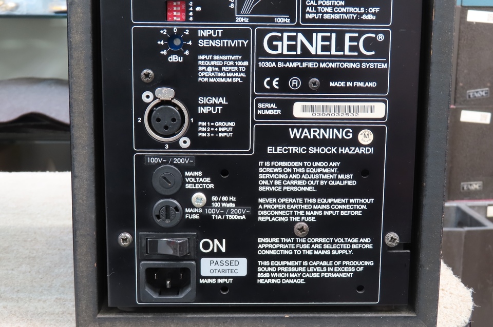 GENELEC 1030A パワードモニタースピーカー シリアル連番 ペア Yahoo!オークション - GENELEC 1030A ジェネレック パワードモニター