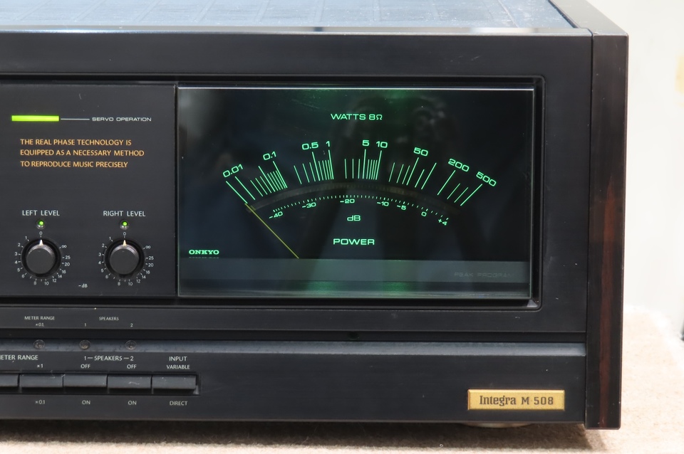 美品 ONKYO M-508 Integra オンキョー パワーアンプ AMPLIFIER ONKYO