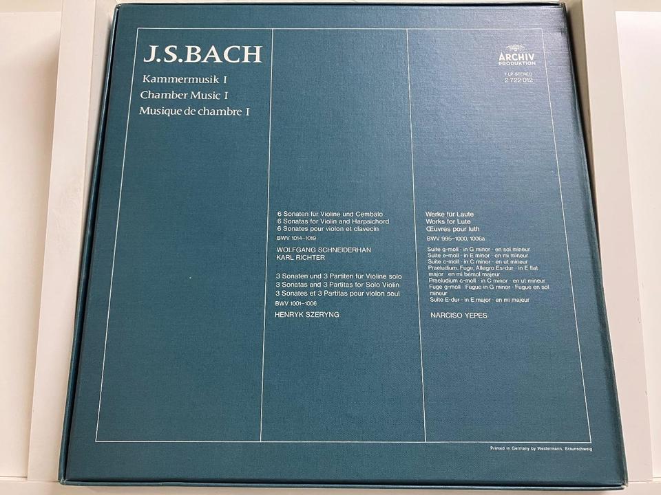バッハ大全集 第6巻 室内楽Ⅰ（ARCHIV/ドイツ盤）7枚組 - 中古