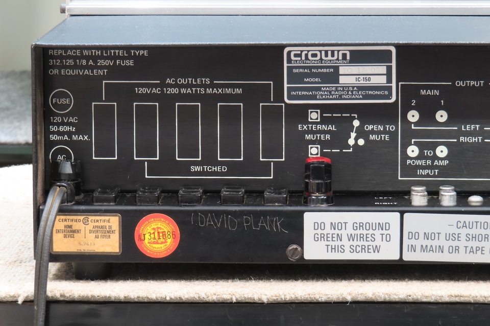 IC-150 CROWN - HiFi-Do McIntosh/JBL/audio-technica/Jeff Rowland