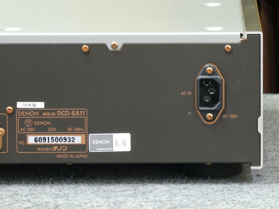 DENON DCD-SA11 CDプレーヤーデッキ メンテナンス済み 中古動作品 DCD-SA11 DENON - 中古オーディオ 高価買取・販売 ハイファイ堂