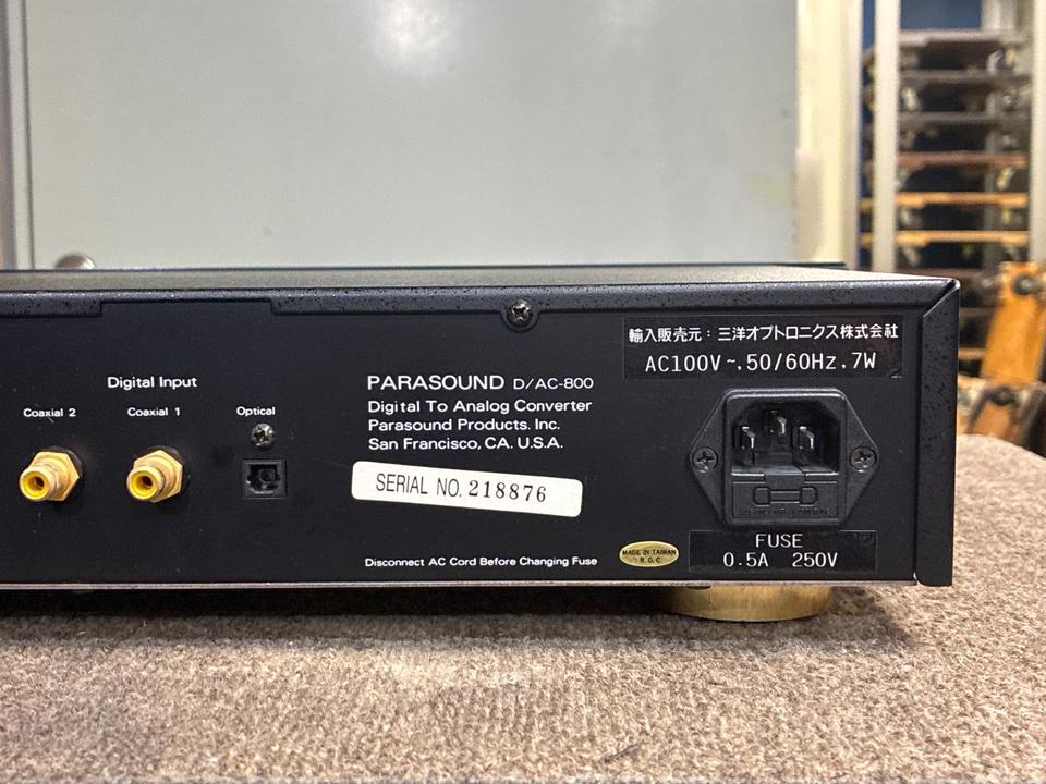 D/AC-800 PARASOUND - HiFi-Do McIntosh/JBL/audio-technica/Jeff