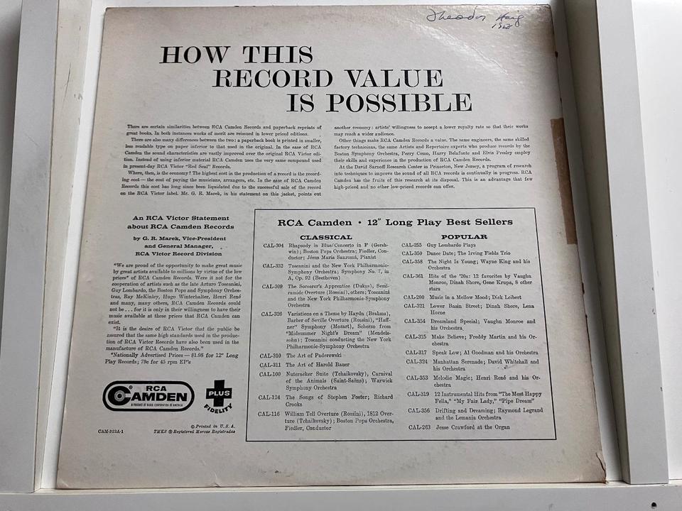 RCA CAMDEN(アメリカ盤/イギリス盤)5枚セット - 中古オーディオ 高価